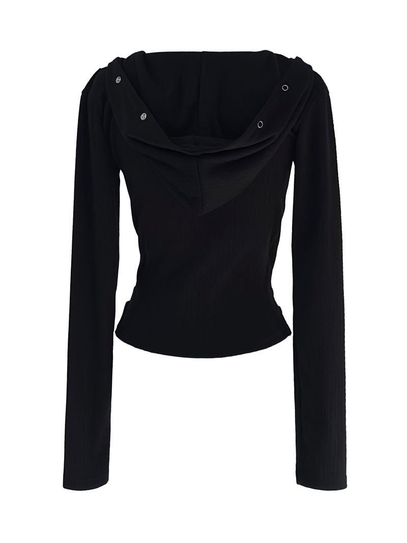 all cleat snap-wrap hooded T