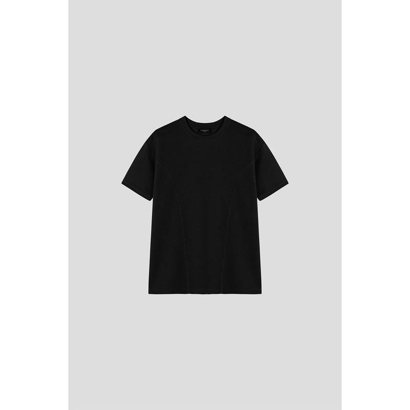 [Muscle fit] Cool curve half t-shirts(Black)