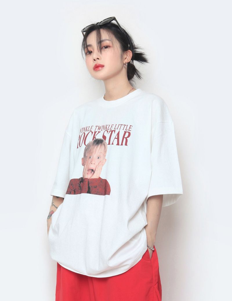 nutellike（ヌテールライク）の「[BTS V OUTFIT ] Rockstar Kevin Short Sleeve T-shirt（Tops）」