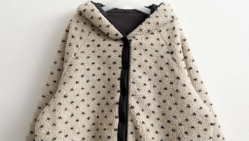 [Double-sided/Reversible*] PN Heart Pattern Fleece Hooded Jumper