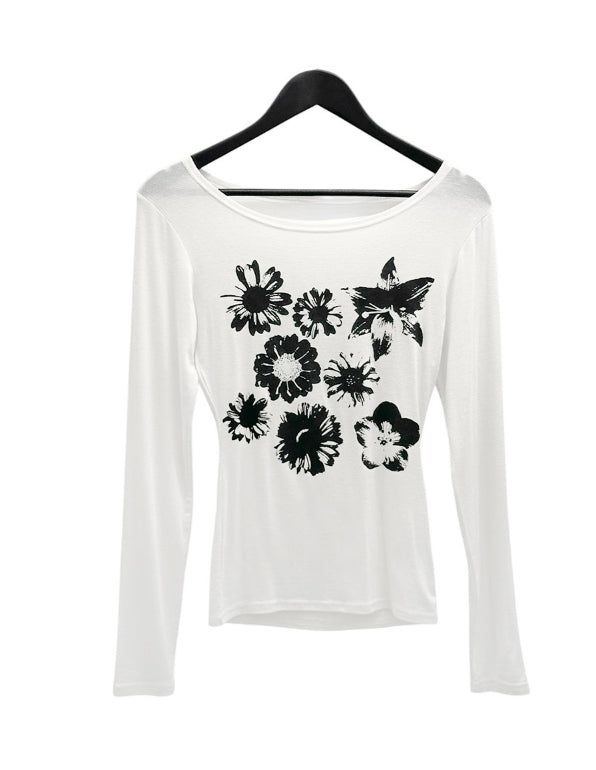 Press Flower Boat Neck Tee