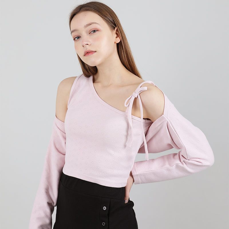 cattline（カトリーヌ）の「SET Ribbon Sleeveless Bolero Pink（）」