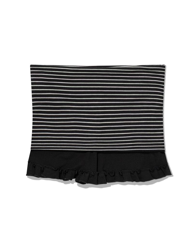 ST FRILL CONTRAST SHORTS(BLACK)