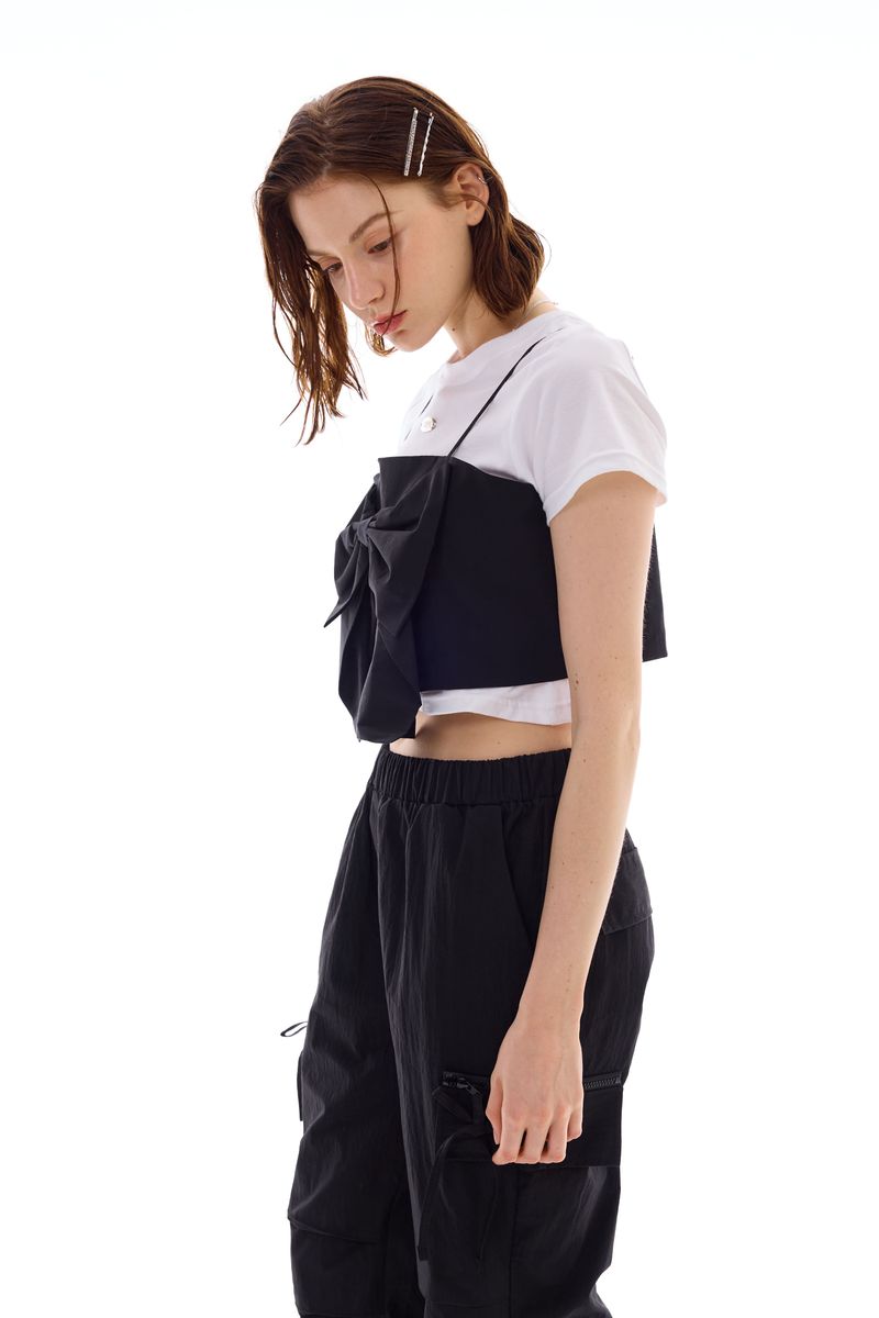 AI RIBBON BUSTIER / BLACK