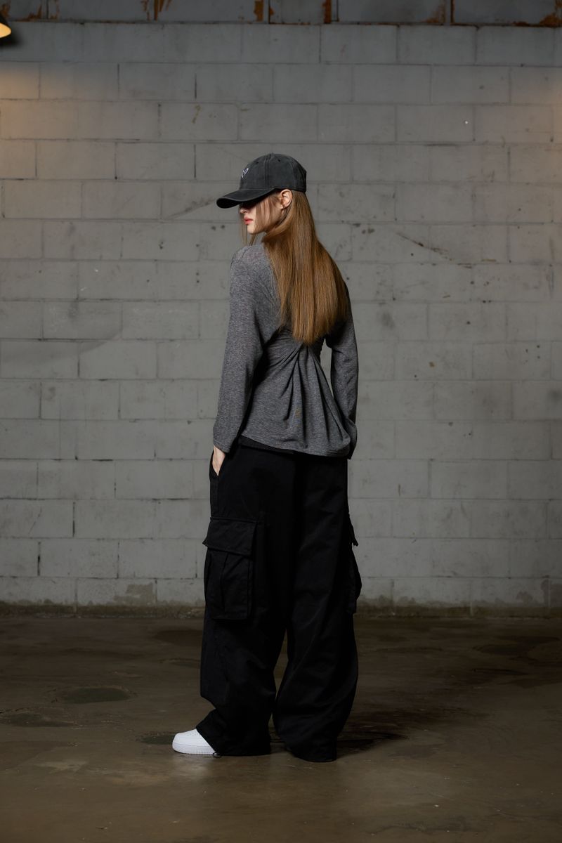 FAIRY WOOL LONG SLEEVE / CHARCOAL