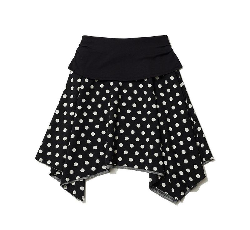 DOT SYMBOL UNBALANCED SKIRT