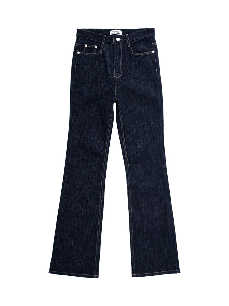 W71 LONG BOOTS CUT DENIM PANTS
