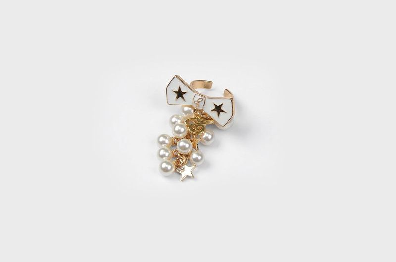 BOW&GRAPE RING (CREAM)