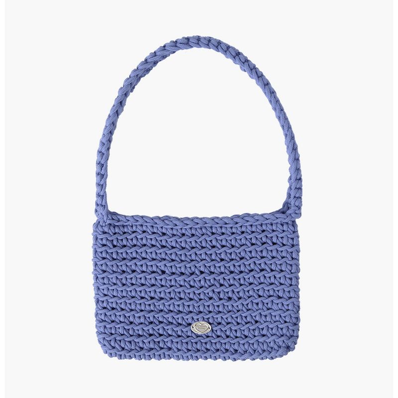 COTTON KNITTING BAG  (Blue)