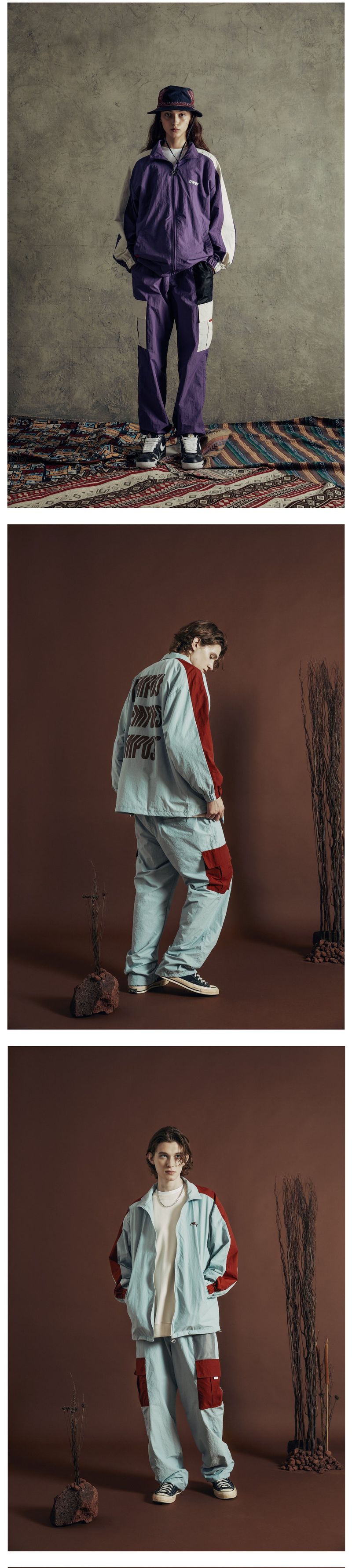 SIGNATURE LOGO STIRING PANTS [GRAY]