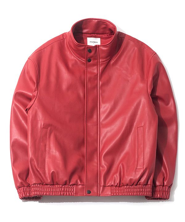 QT8 GARMENTS（キューティーエイトガーメント）の「LB Synthetic Leather Hidden Jacket (Red)（Jackets/Outerwear）」