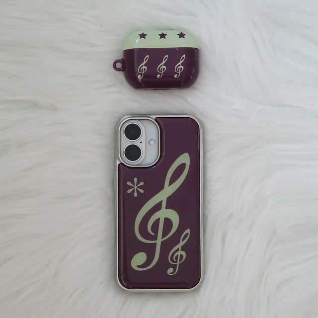 note purple silver epoxy case