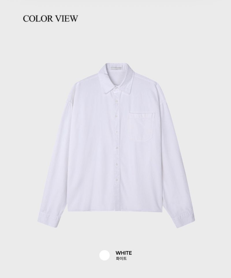 Look Wonder Ant Daily Pigment Semi-Crop Twill Shirt