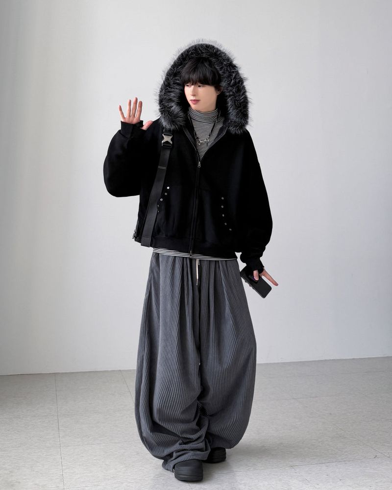 Bowl Pintuck Corduroy Pants