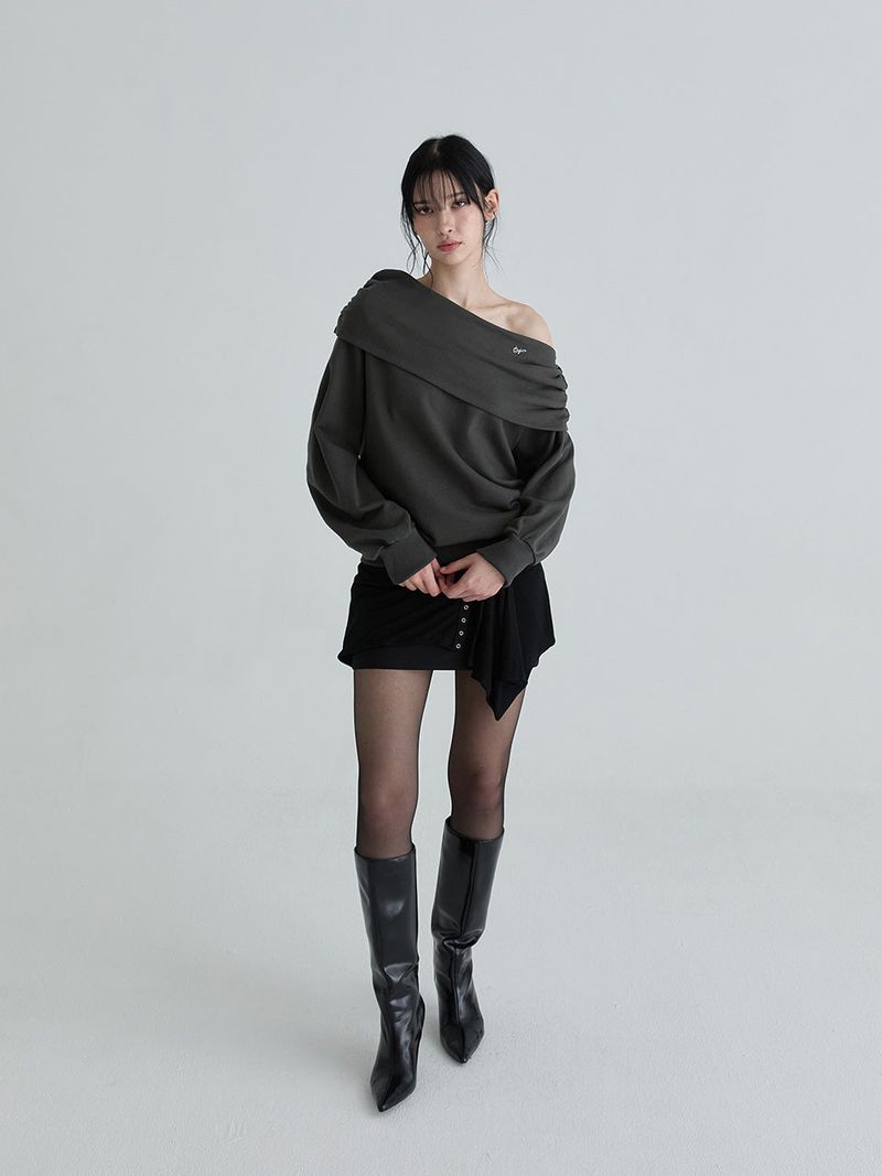 Drape symbol sweatshirts (Charcoal)