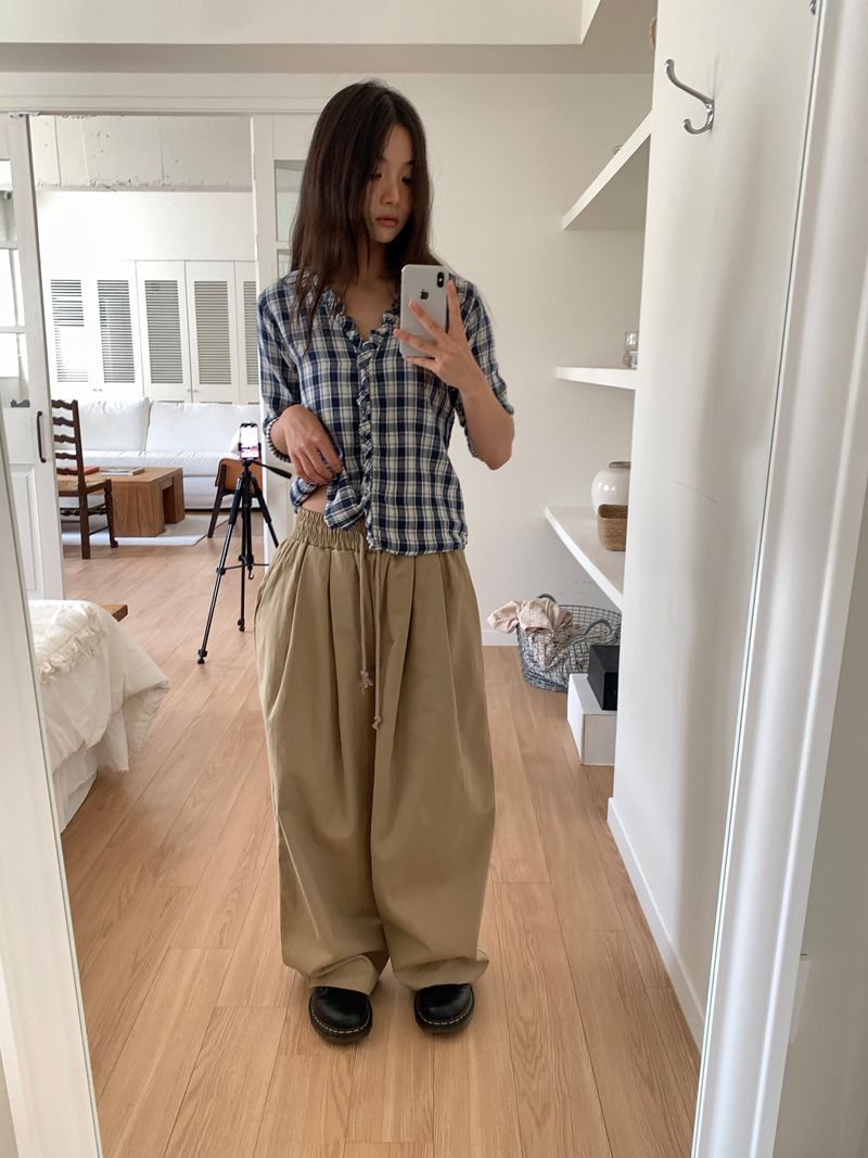 TWO PINTUCK WIDE PANTS (3C)