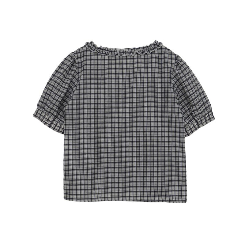 KOOKEESEE（クキシ）の「Check Frill Blouse (white)（Tops）」