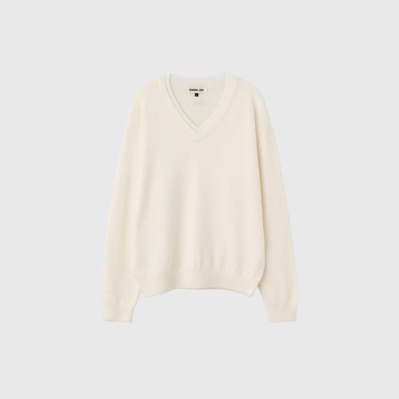 レイヤードVネックニットプルオーバー [IVORY]