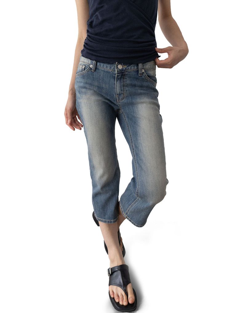 Vintage Capri Denim Pants (low-rise)