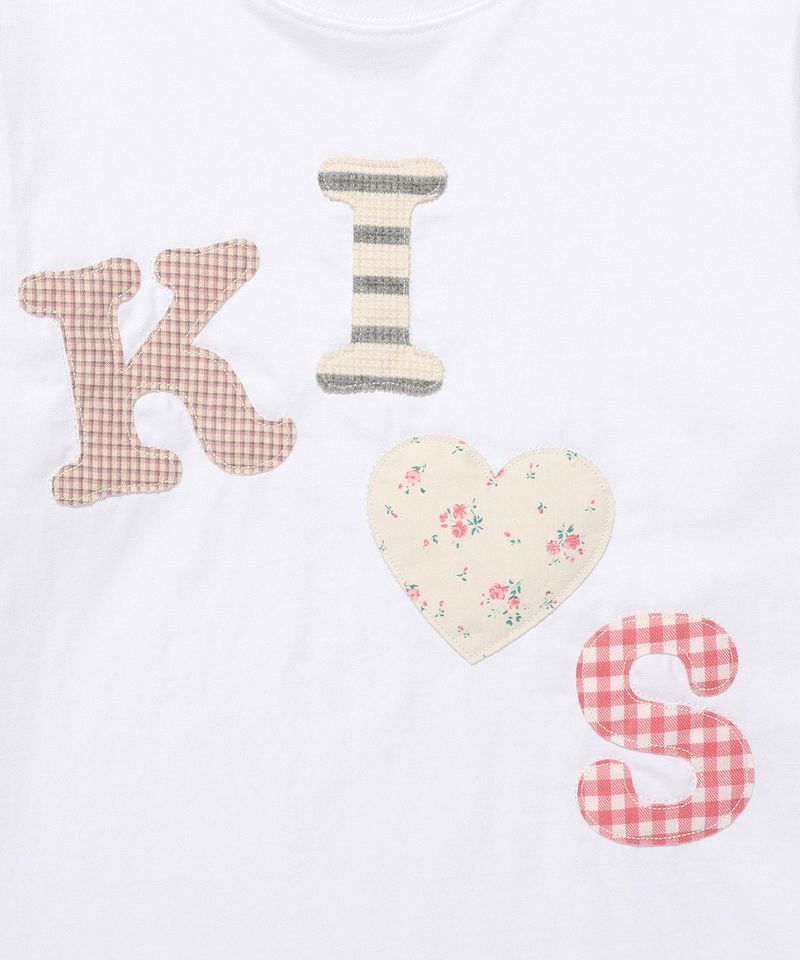Messy Kiss Logo App Tee White(cream) (KIB6MFT504B)
