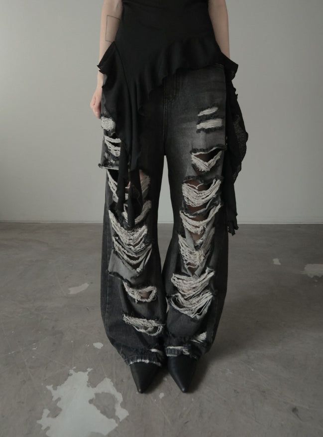 Bark Heavy Distressed Denim