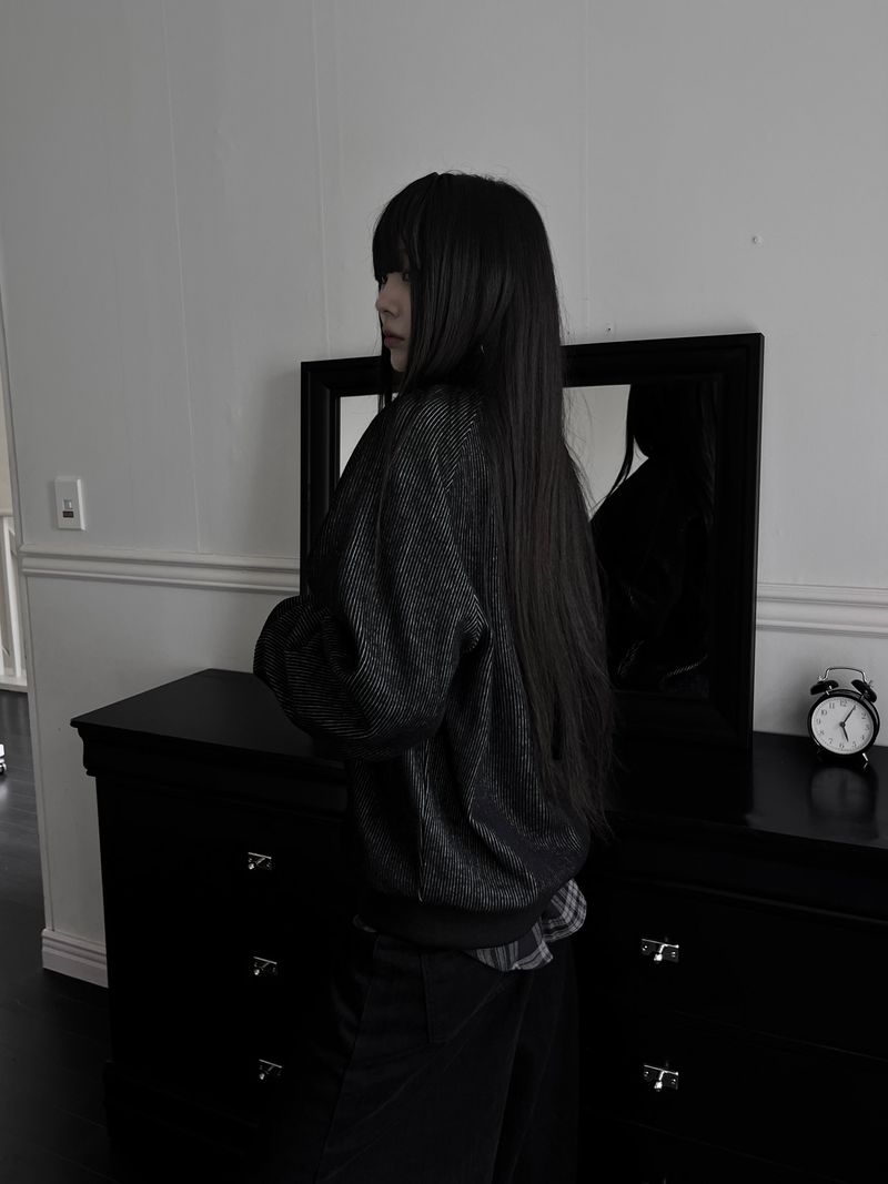 pair wool stripe zip-up (unisex)