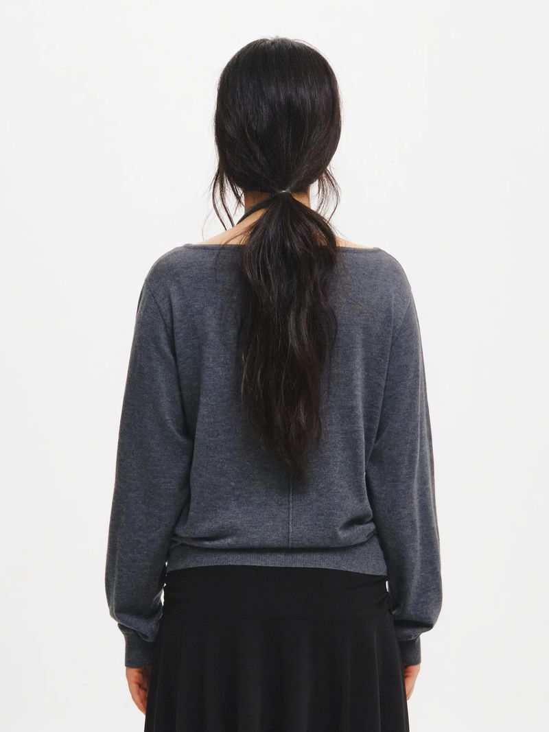 RELAXED HALTER LAYERED PULLOVER