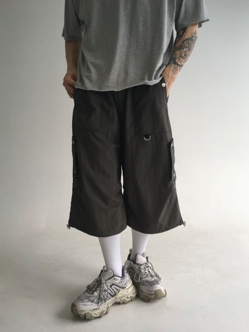 strap pintuck bermuda pants(3colors)