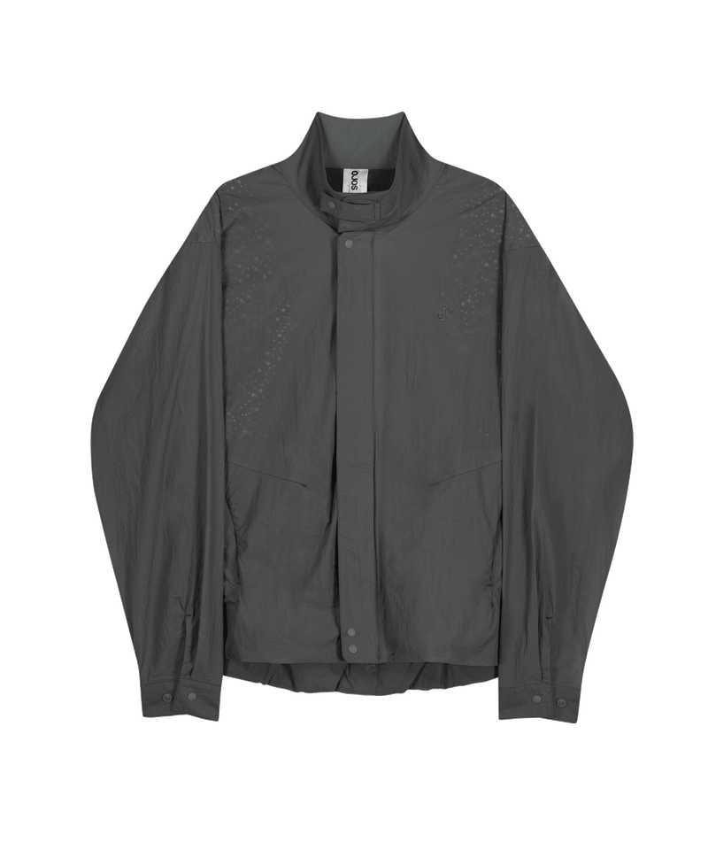 Layered Sheer Blouson / Charcoal