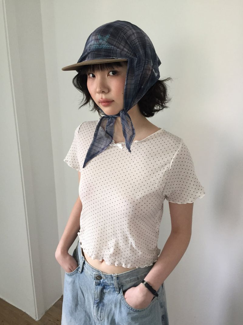 Sheer Plaid Check Scarf (3color)