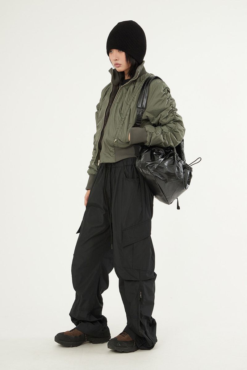 Casual metal glossy backpack
