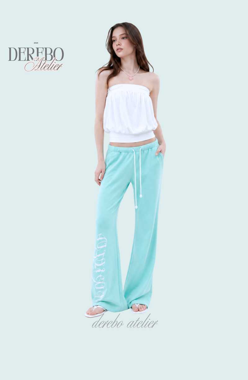 Lounge Lettering Mint Long Pants (TOP)