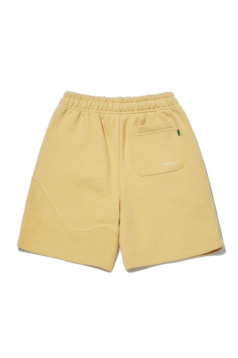 Reverse Bear Patch Shorts_Canary