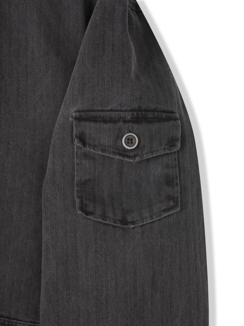 herringbone pigment work jacket