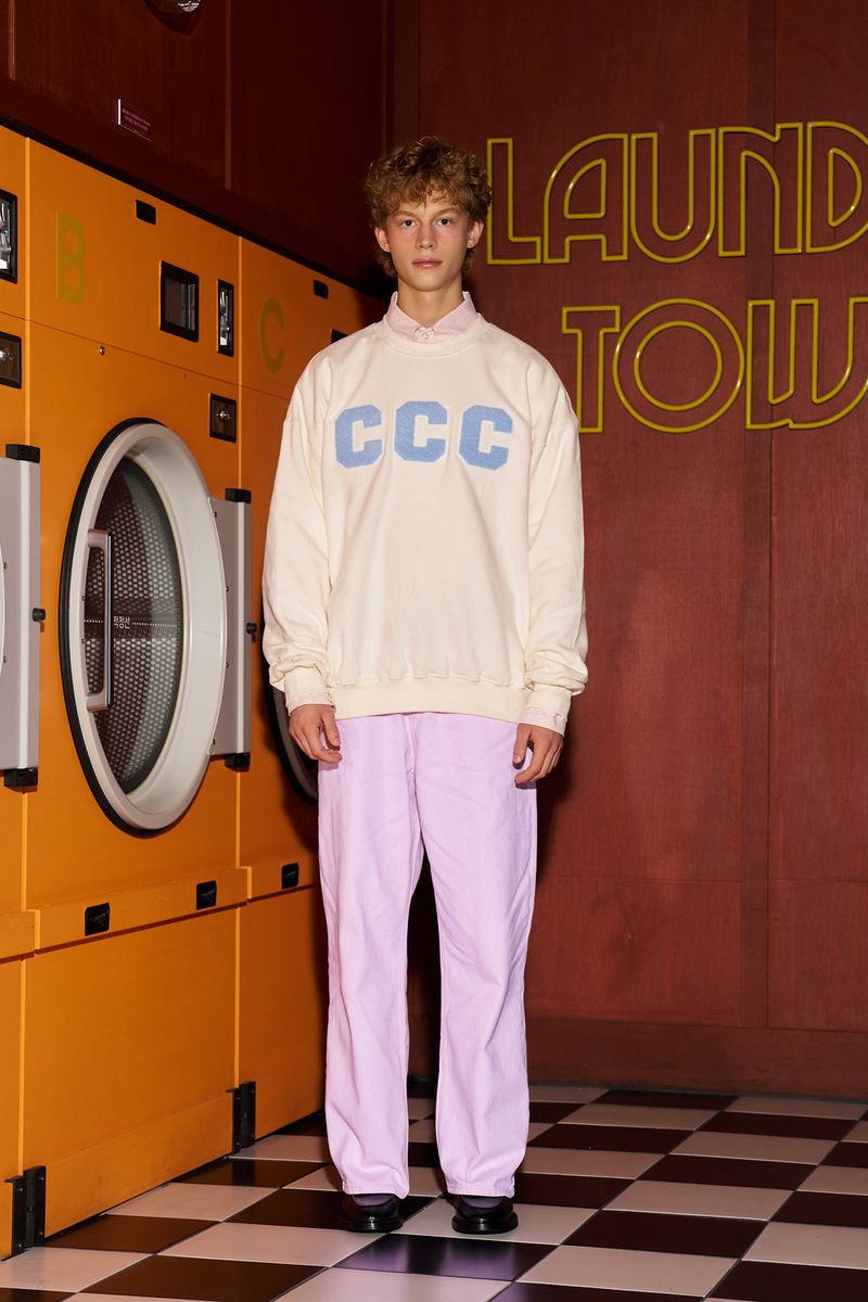 CCC Skyblue Patch Sweatshirt / Ivory [Unisex]