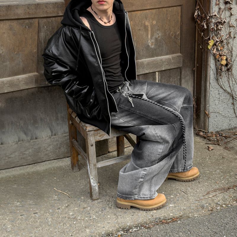 Neren Hood Bomber Leather Padding