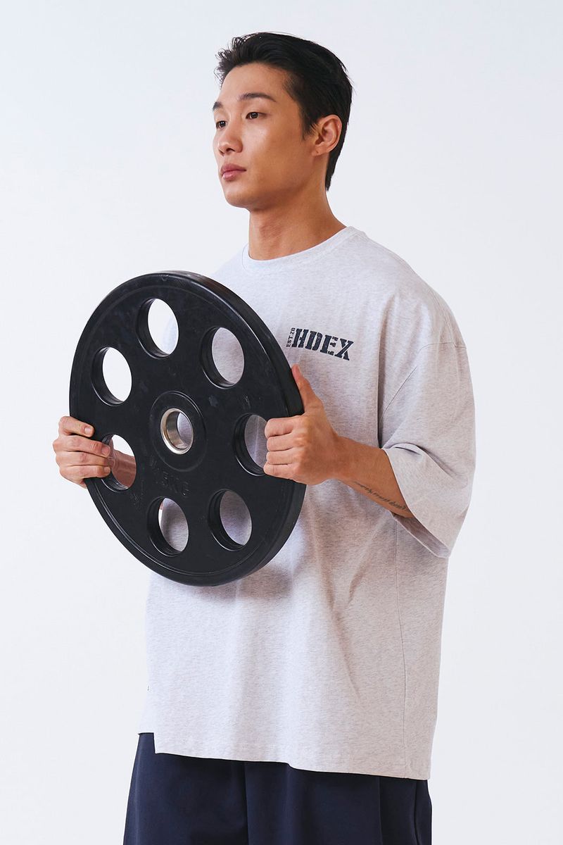  Core Small Logo Giant Fit Short Sleeve Melange White