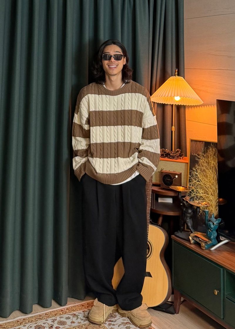 Essential One-Tuck wide pants 3COLOR