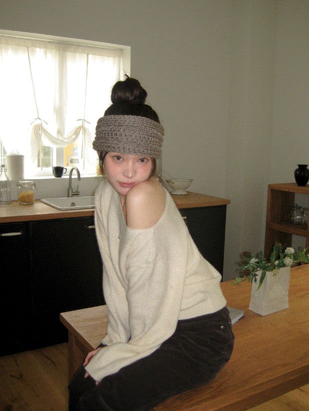 MN Daily Wool Off Shoulder Knit (4color)