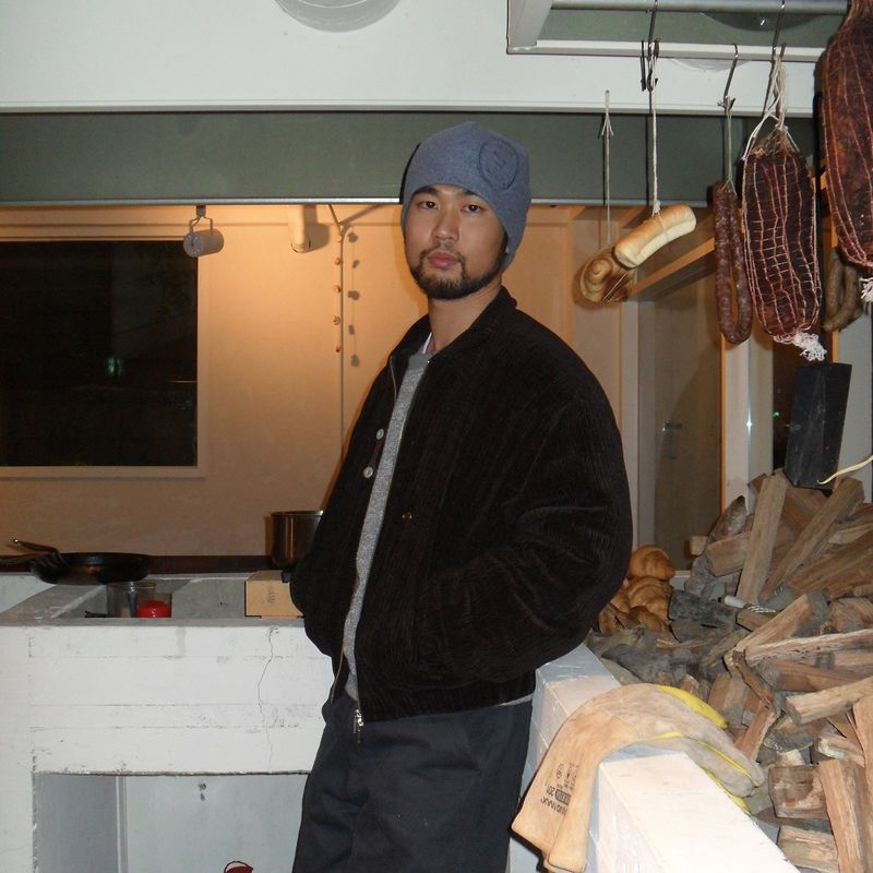 Stitched hairy beanie / Bleach Navy
