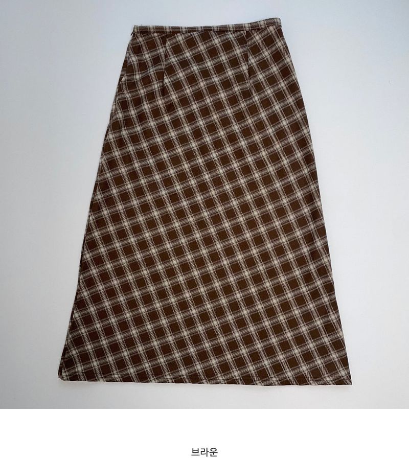 Tencel Vintage Checkered Skirt