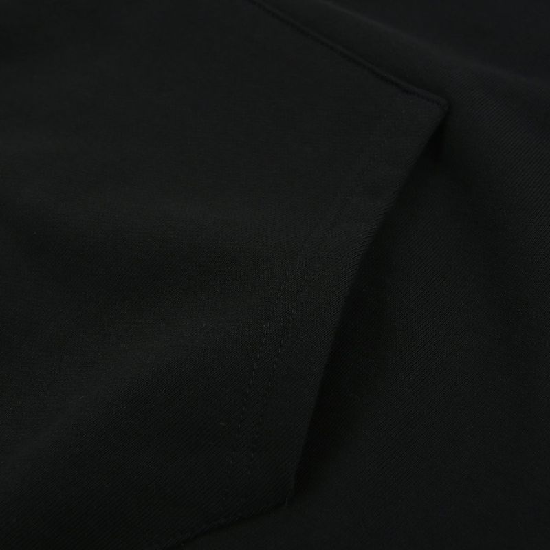 DOUBLE LOOP LOGO SLEEK HOODIE SWEATSHIRT BLACK