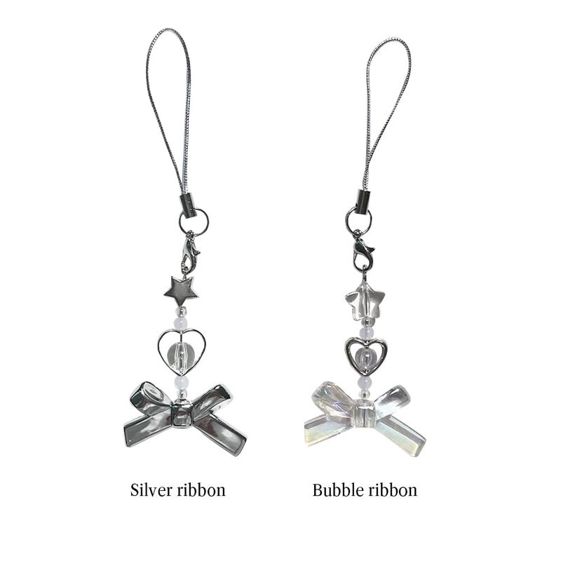 [Handmade] Star ribbon phone keyring