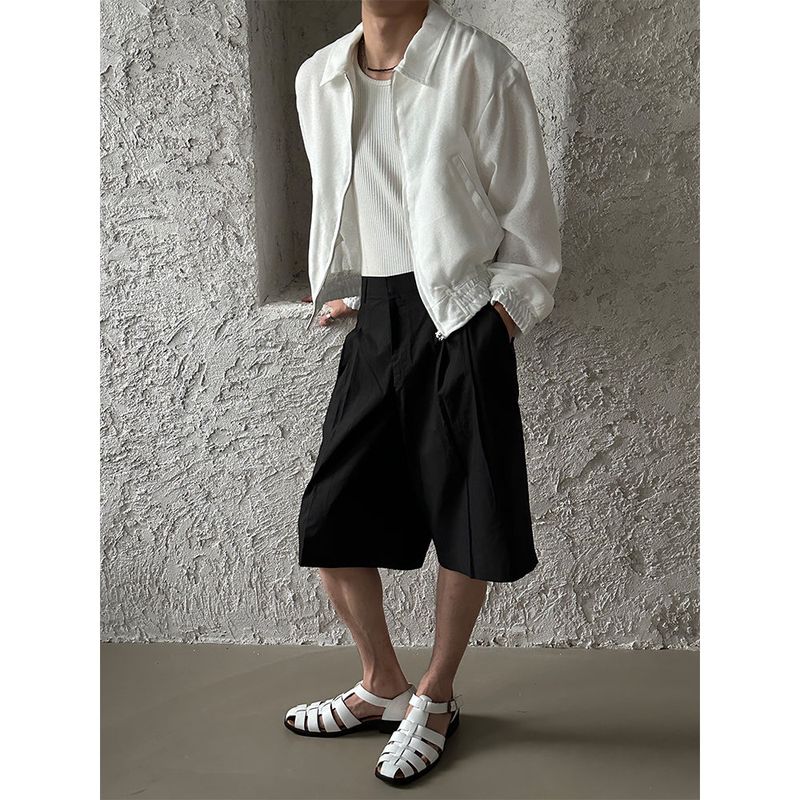 [S/S] Linen crop blouson jacket (3color)