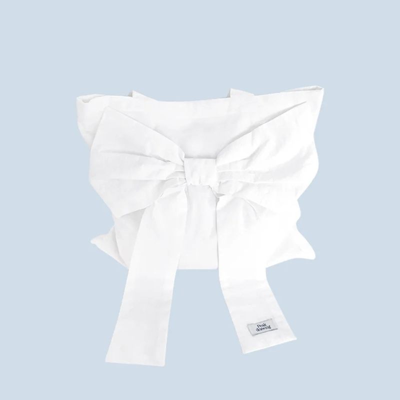 White big bow bag (Handmade bag)