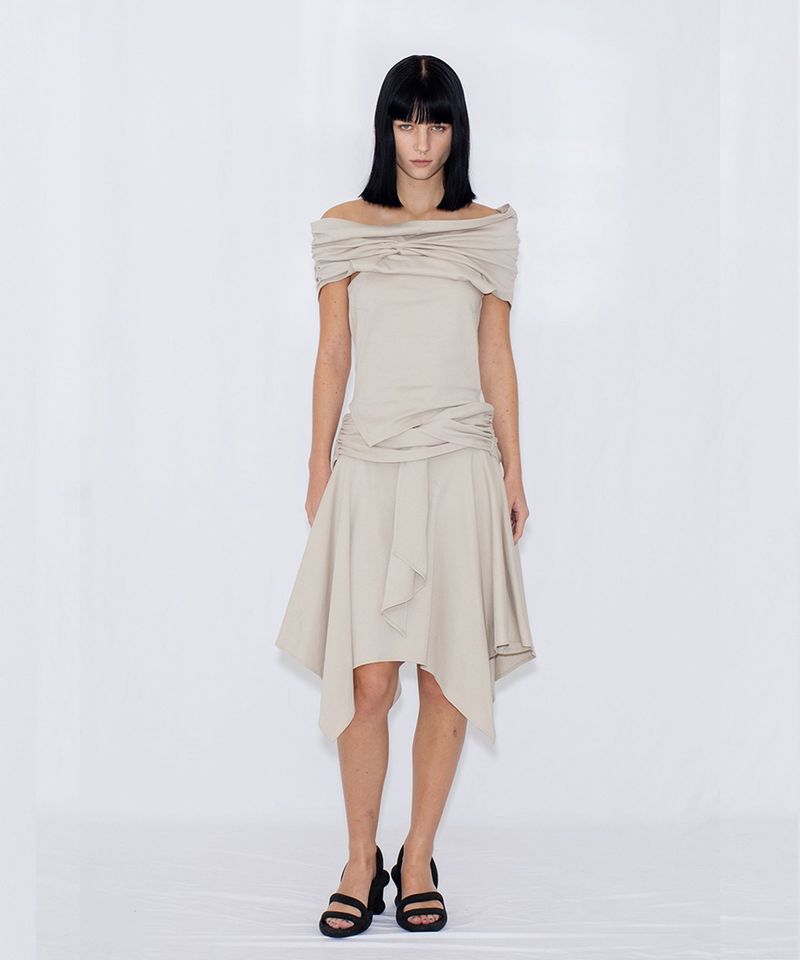 ASYMMETRIC DRAPE TOP