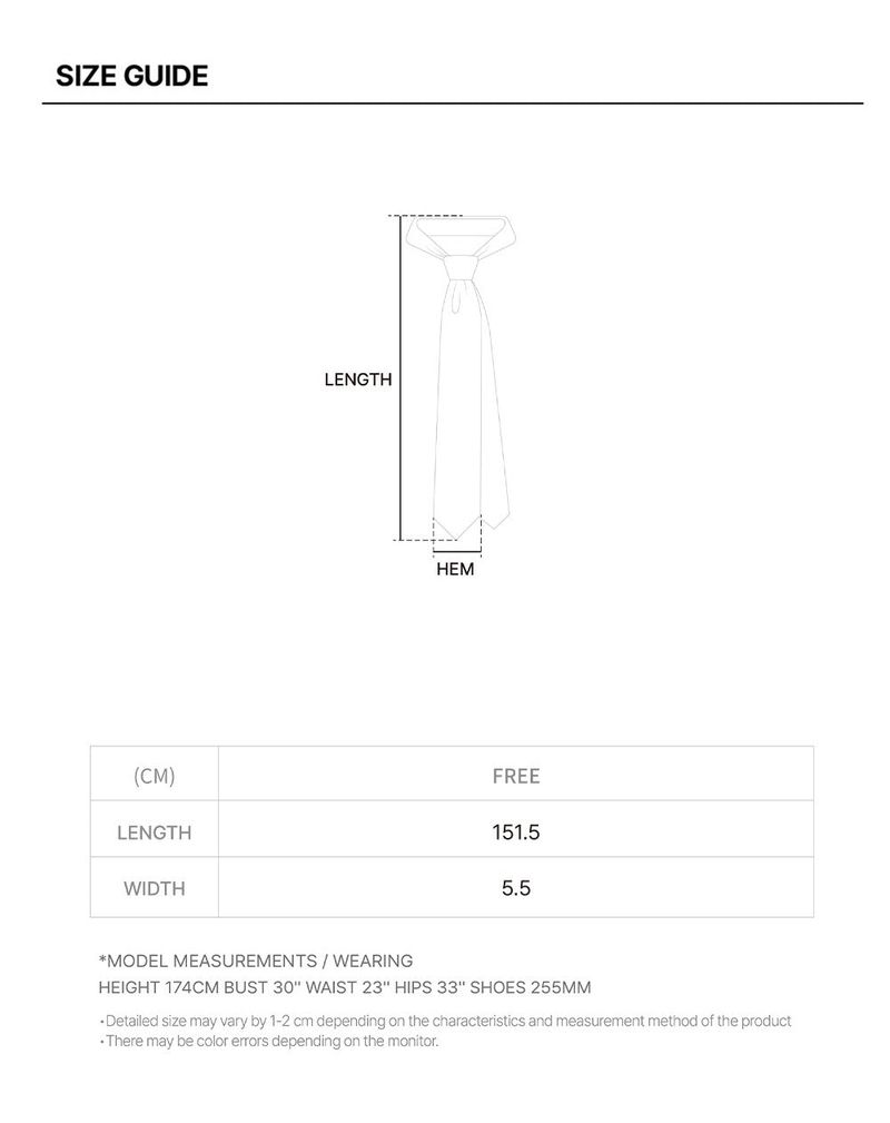 Classic Slim Necktie (CHARCOAL)