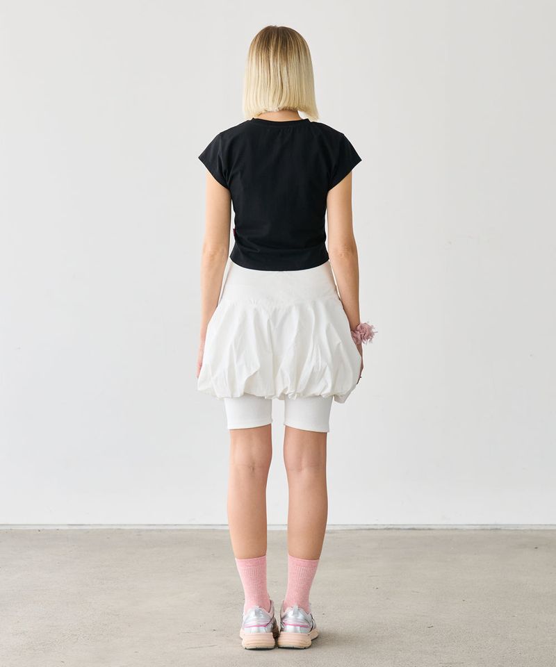 BALLOON MINI SKIRT WHITE