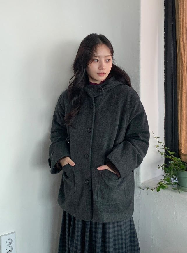 Manmas 2oz Hood High Neck Half Coat