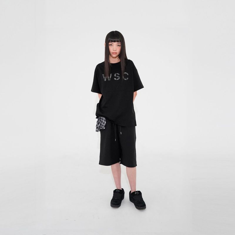 Cubic line bermuda shorts 001